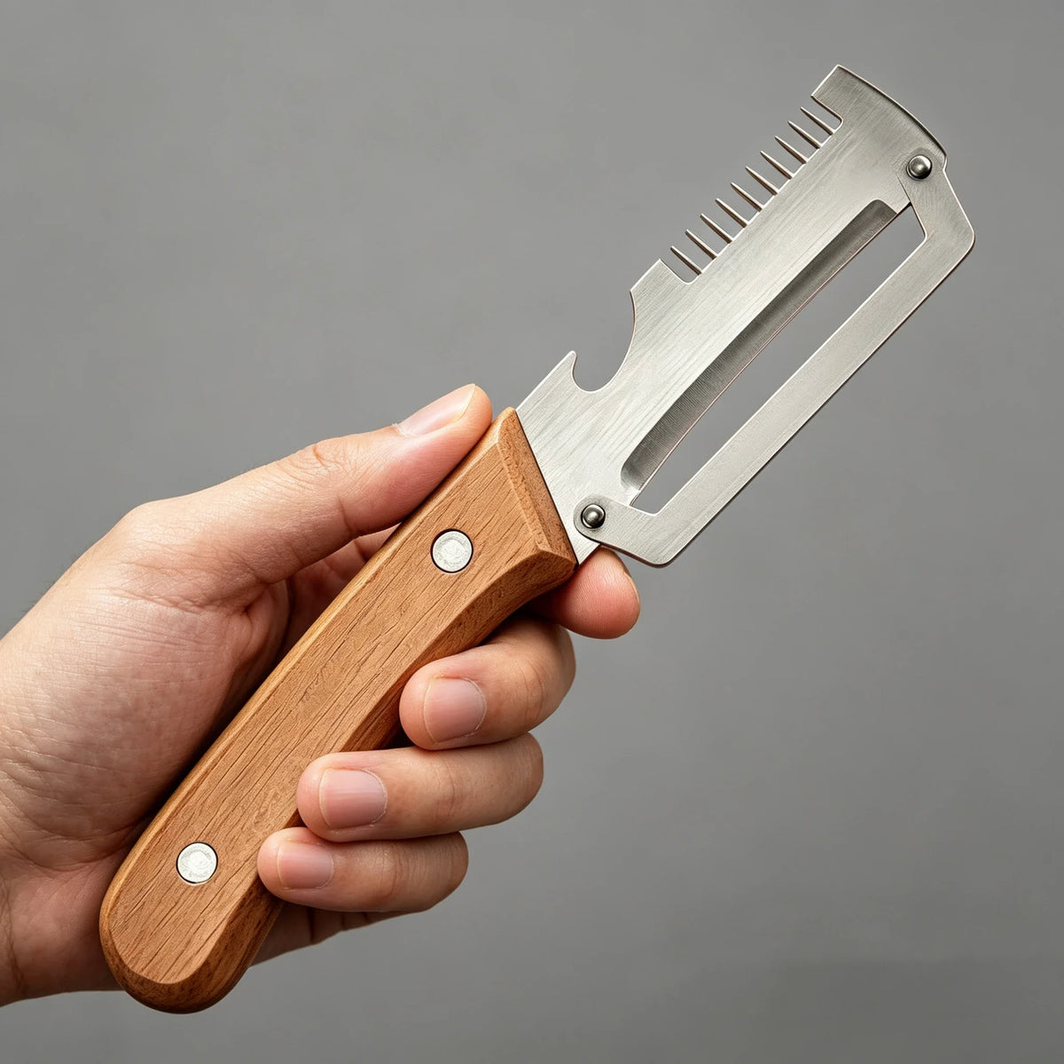 Stainless Steel Peeler with Wooden Handle | Multi-Function
