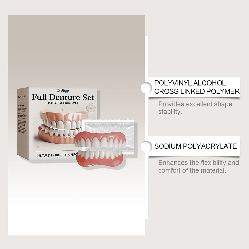 Silicone Denture Reliner Set – Upper & Lower Custom Fit Kit