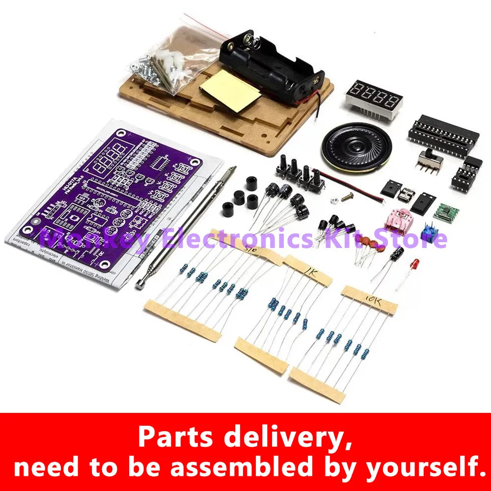 HU-017A FM Radio DIY Kit 87–108MHz LED Display | Electronics Kit
