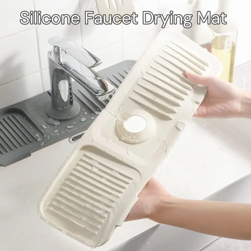 Portable Silicone Faucet Mat Anti-slip Thicken Sink Splash Guard