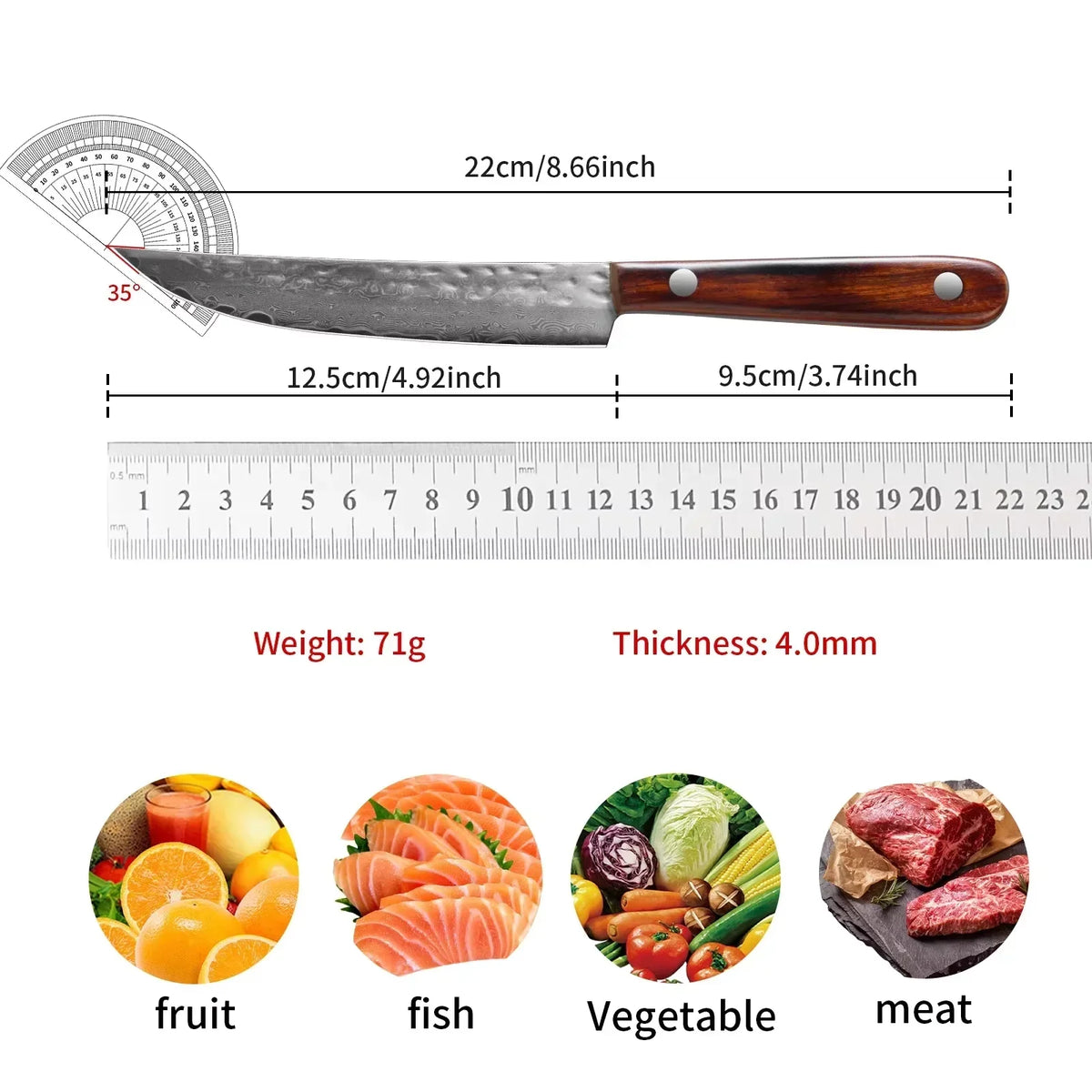 Damascus Chef Knife Set – Handmade Wood Handle | 1/2/4 Pack