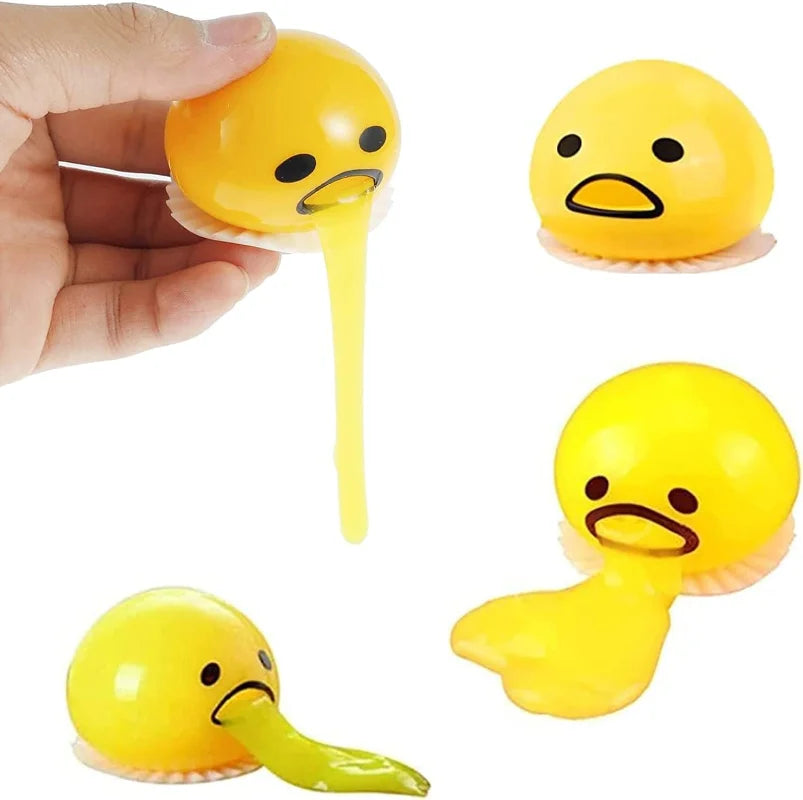 Squishy Egg Yolk Stress Ball – Funny Novelty Squeeze Toy