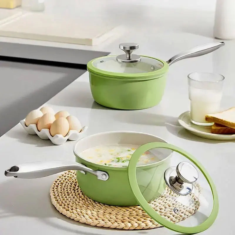 PGY Ceramic Nonstick Saucepan with Lid | 16/18/20cm All Cooktops