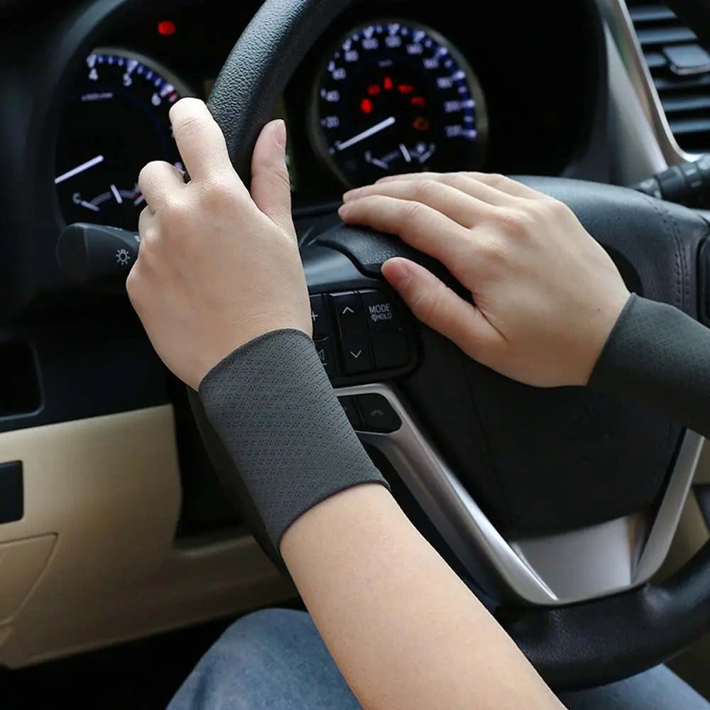 Ice Silk Arm Sleeves – Unisex UV Sun Cover for Cycling & Running