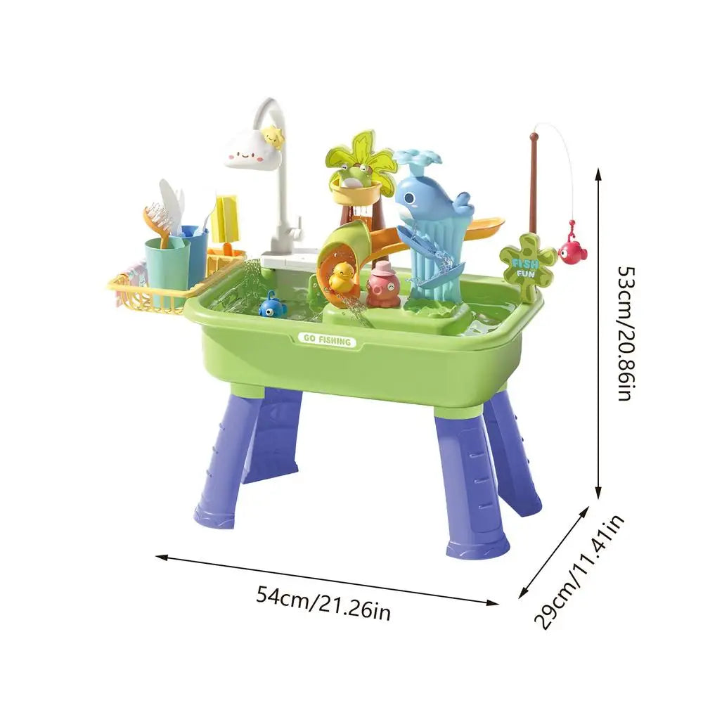 Kids Water Activity Table with Running Water & 43 Accessories
