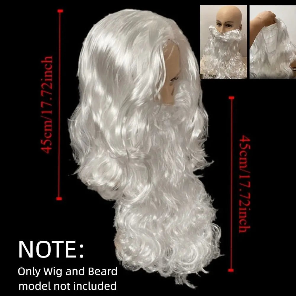 Santa Claus Wig & Beard Set | Unisex Christmas Cosplay Prop