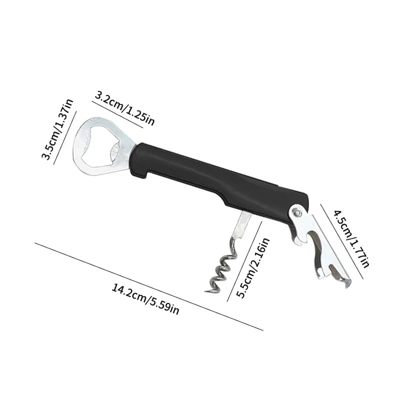Multi Functional Red Wine Bottle Opener Beer Plastic 4-In-1