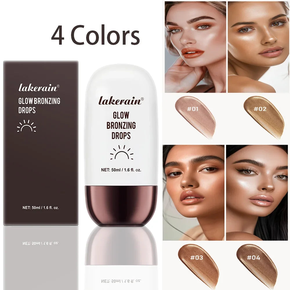 ibcccndc Glow Bronzing Drops | Liquid Bronzer Squalane 50ml