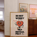 "Do Not Worry, Instead Pray" Christian Canvas Wall Art