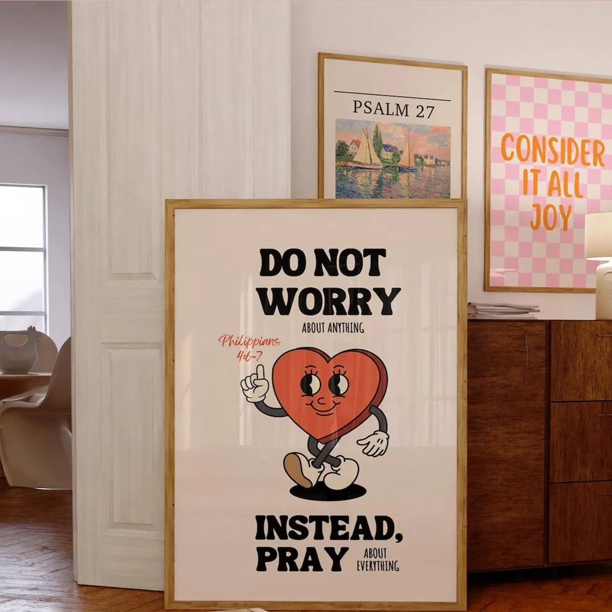 "Do Not Worry, Instead Pray" Christian Canvas Wall Art
