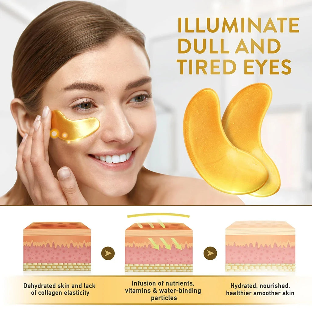 24K Gold Eye Gel Patches – Dark Circles & Puffiness Treatment