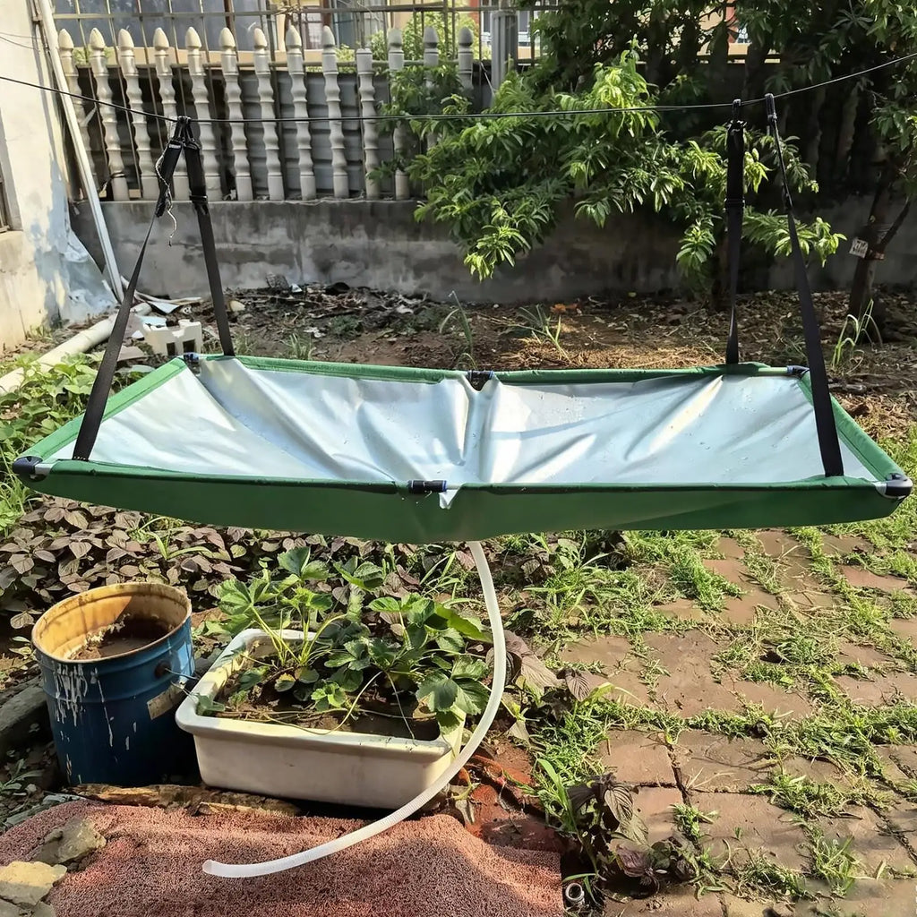 Outdoor Rain Collector with Hose – Garden Rainwater Harvester