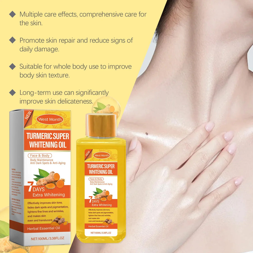 Turmeric Body Oil – Brightening & Moisturizing Skin Oil 100ml