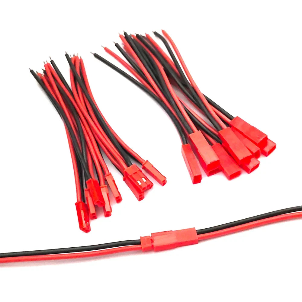 10Pairs 20AWG JST Plug Connector SYP 2Pin Male Female Soft Silicone
