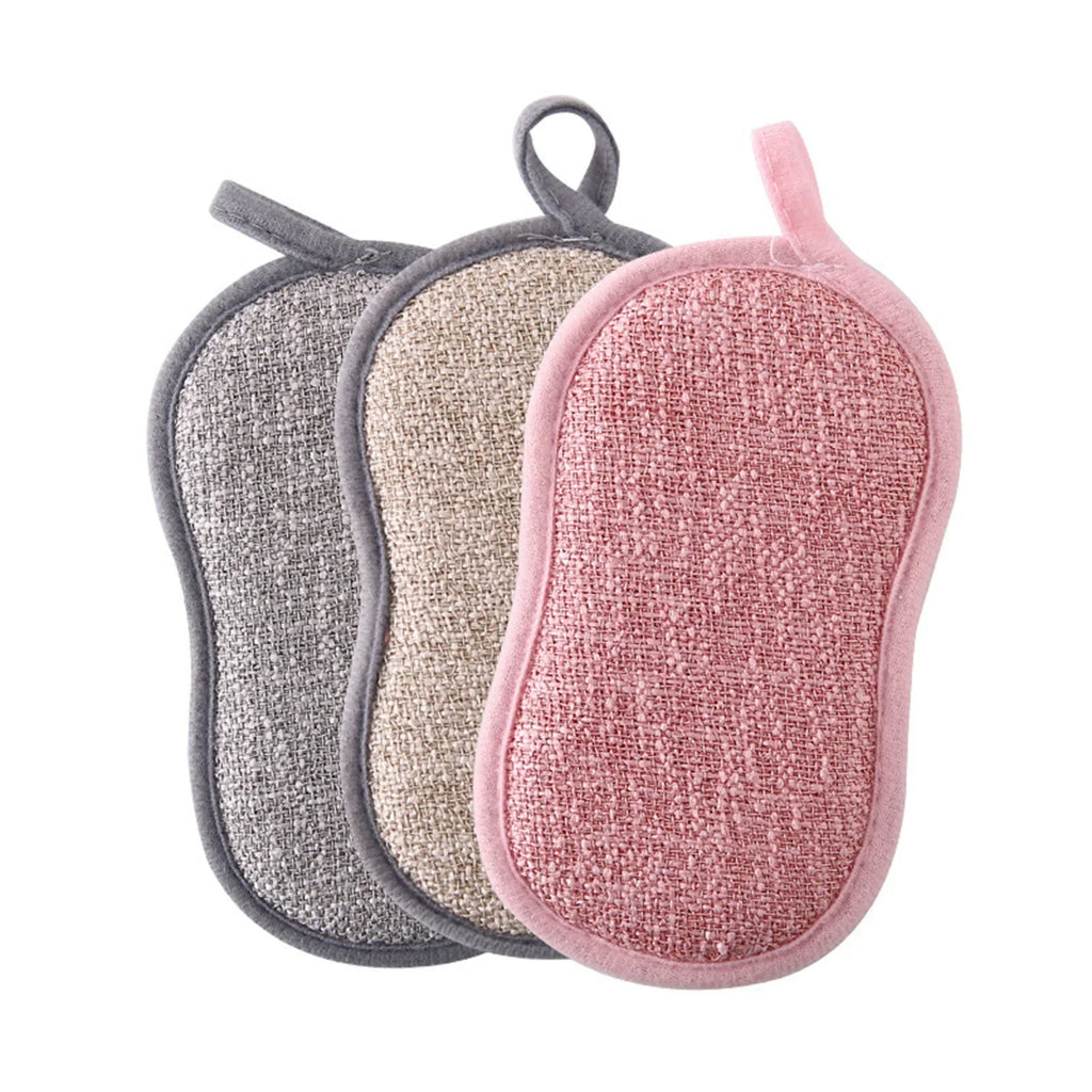Multipurpose Microfiber Kitchen Scrub Sponges – 5 Pack