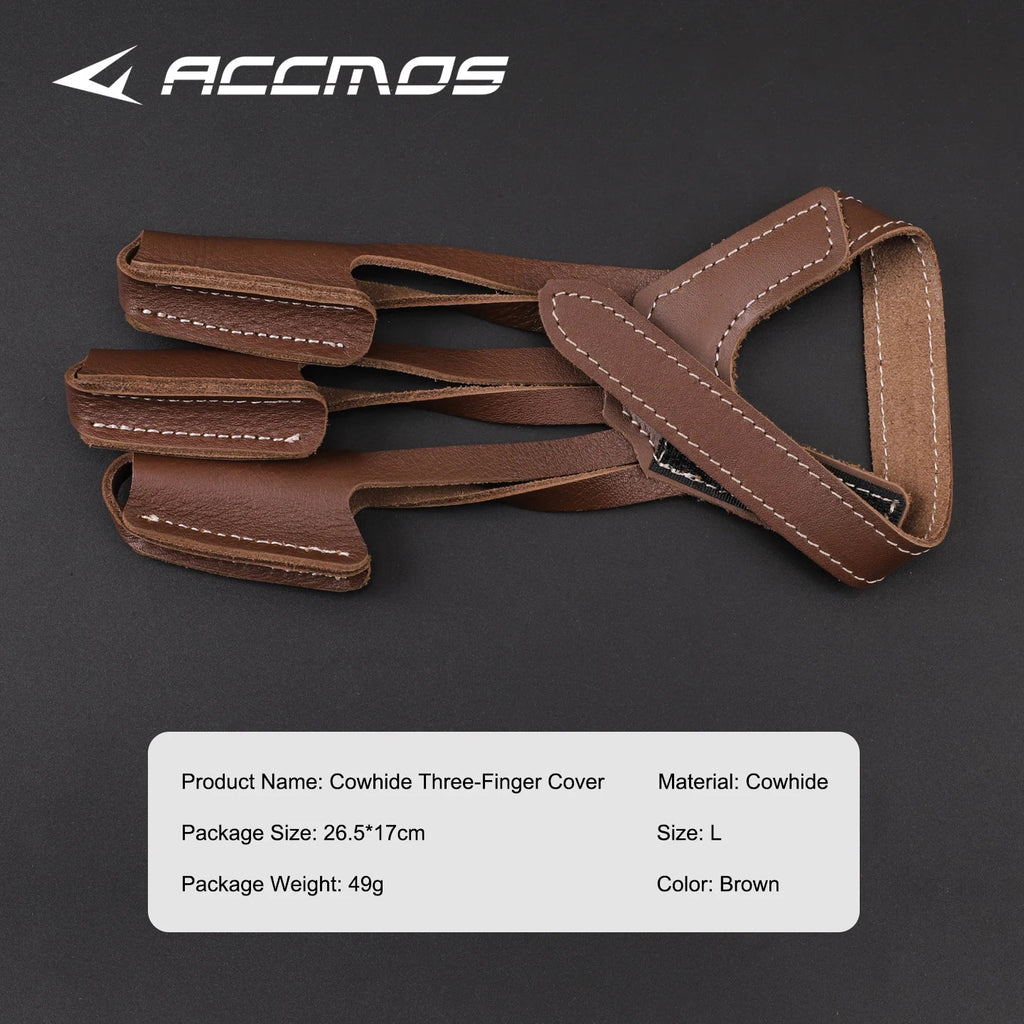 Three-finger Finger Guard Leather Protection Glove Archery Equipment