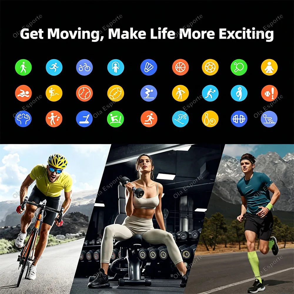 Ola Esporte 1.96" AMOLED Smartwatch | BT Calling & Fitness