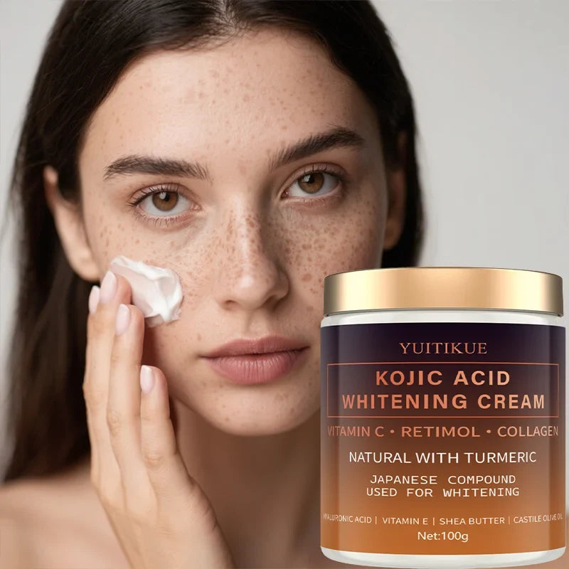 Kojic Acid Whitening Cream – Vitamin C, Turmeric & Hyaluronic Acid