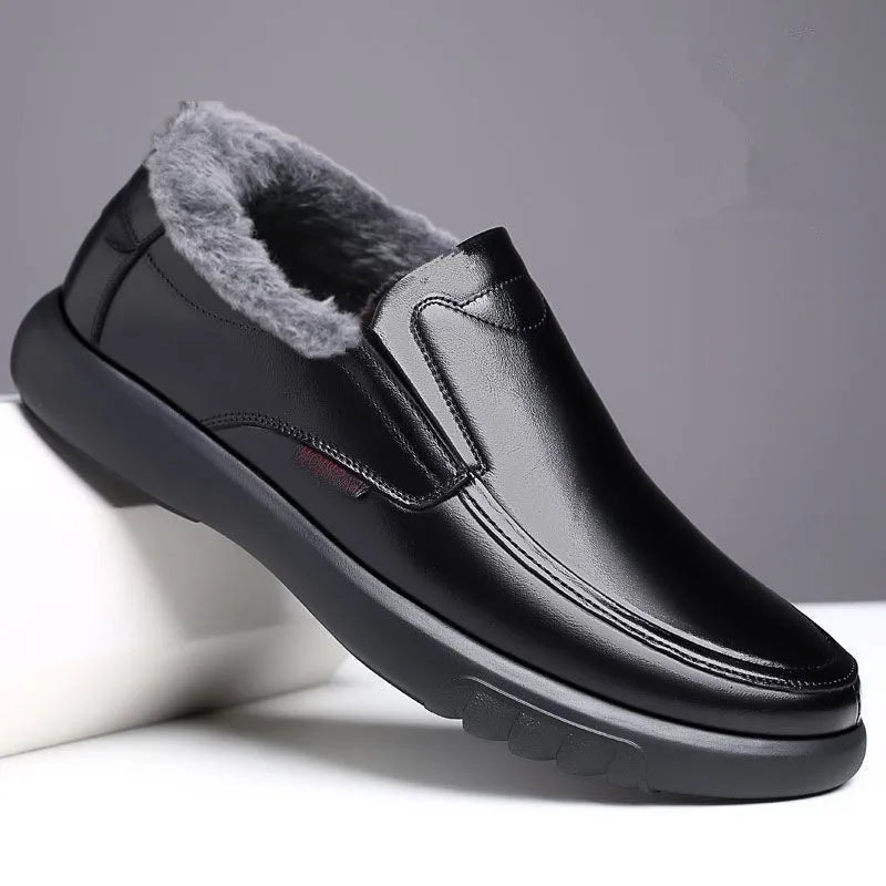 Men's Casual Leather Loafers – Soft Slip-On Comfort Shoes