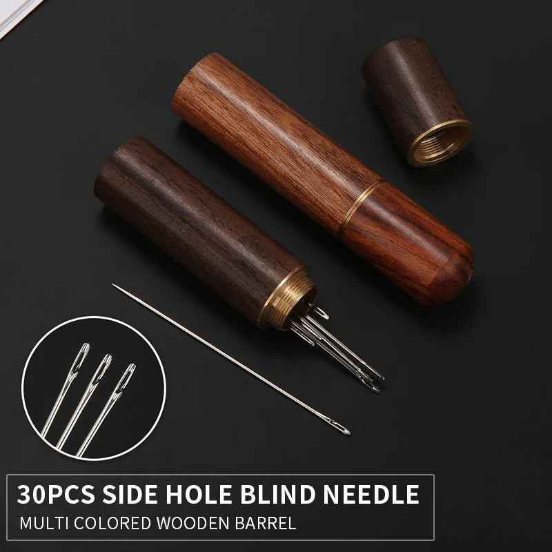 Self-Threading Sewing Needles | Stainless Steel Side Hole 30 Pcs