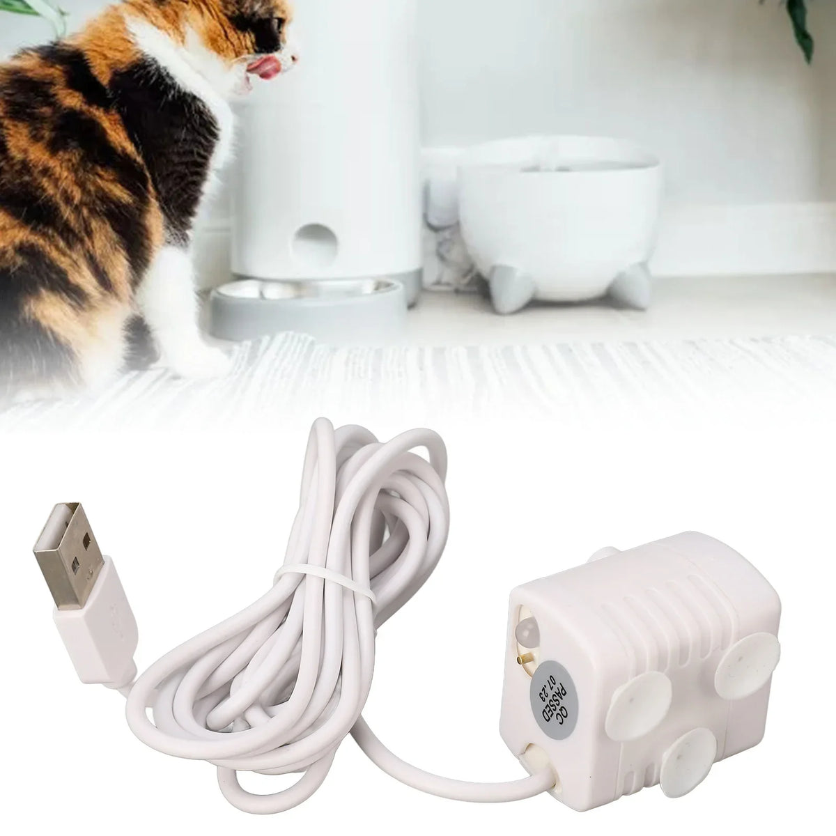 Pet Water Fountain Pump 5V USB Powered Removable Adjustable DC