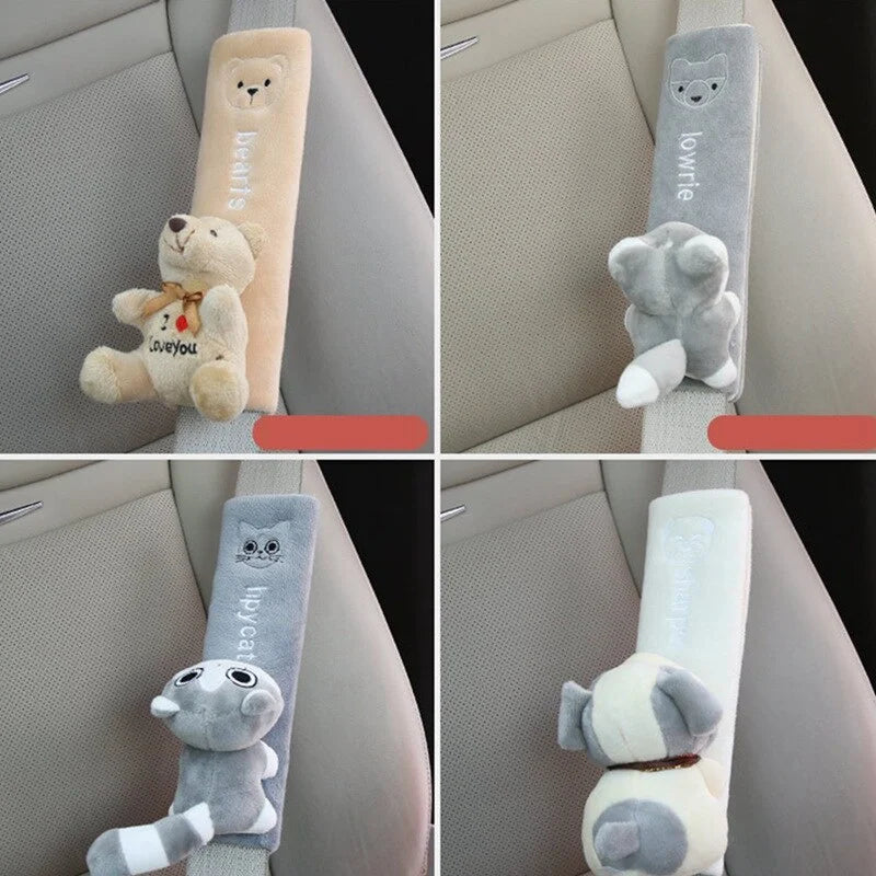 Cute Animal Plush Car Seat Belt Shoulder Pad Cover Universal
