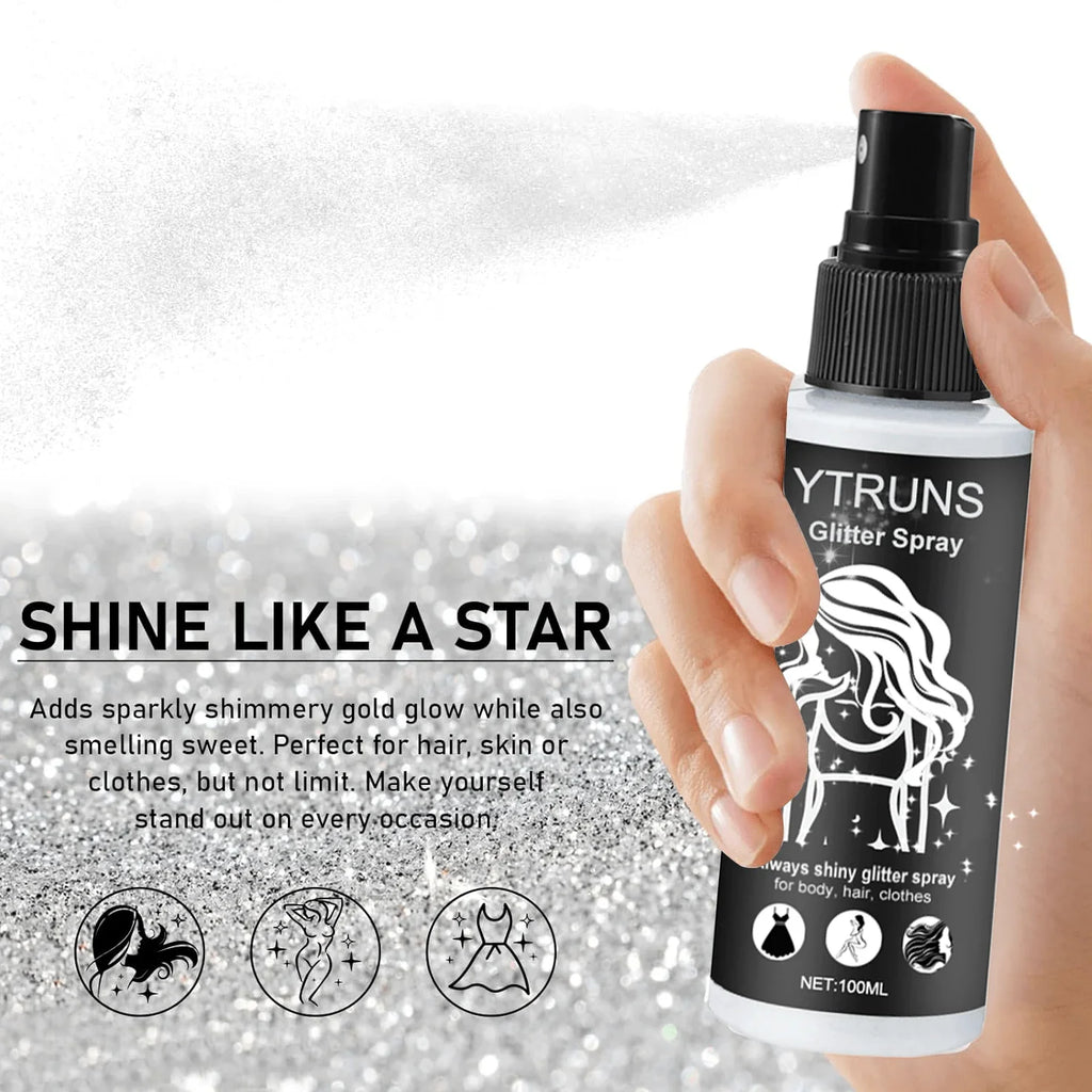 100ml Glitter Spray for Body, Hair & Clothes – High Gloss