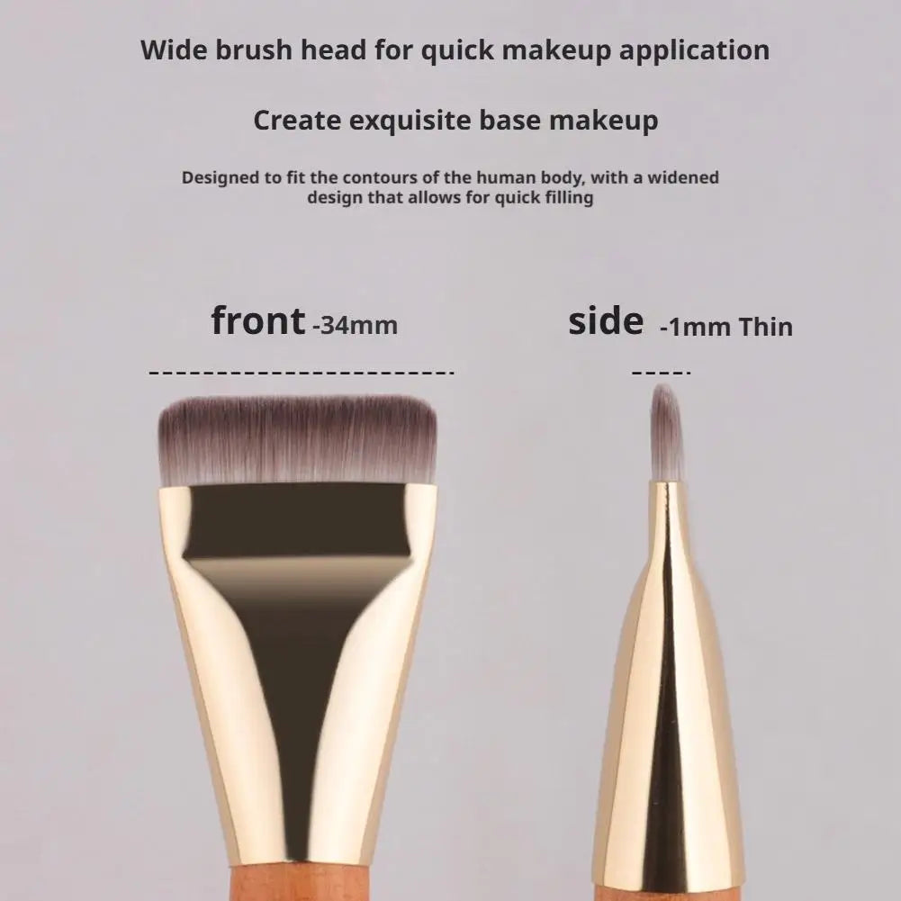 Flat & Angled Foundation Brush – Liquid, Cream & Powder Makeup