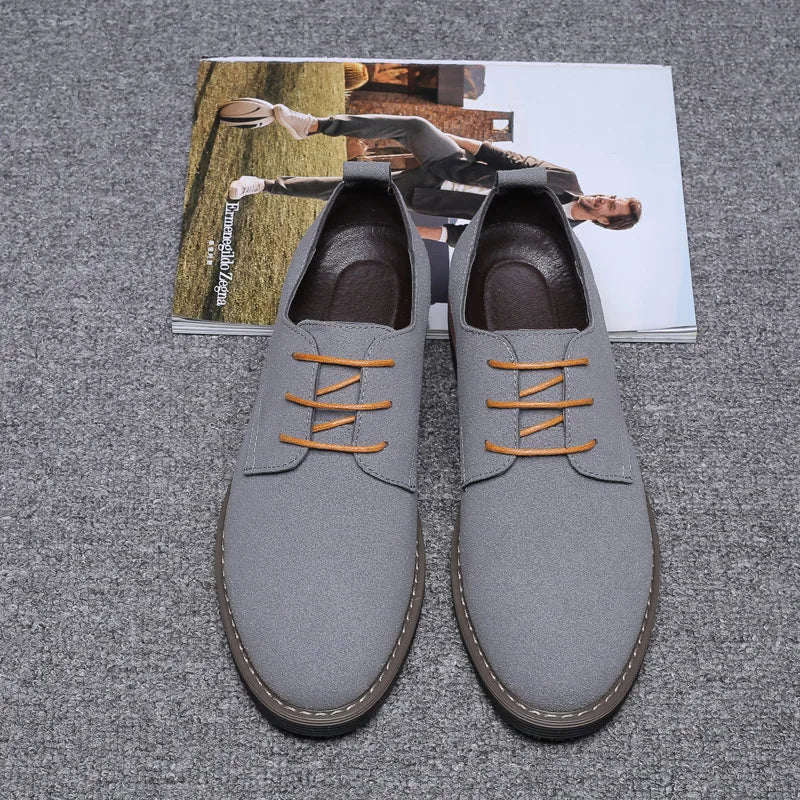 Men's British Oxford Dress Shoes – Waterproof Lace-Up Leather