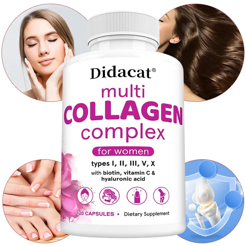 Multi-Collagen Complex Capsules – 5 Types + Hyaluronic Acid