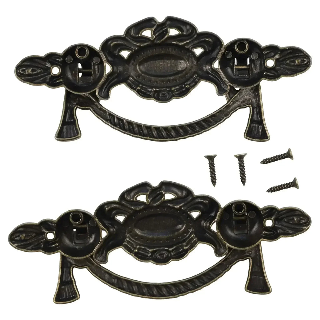 Antique Bronze Zinc Alloy Cabinet Door Handles – 2 Pack