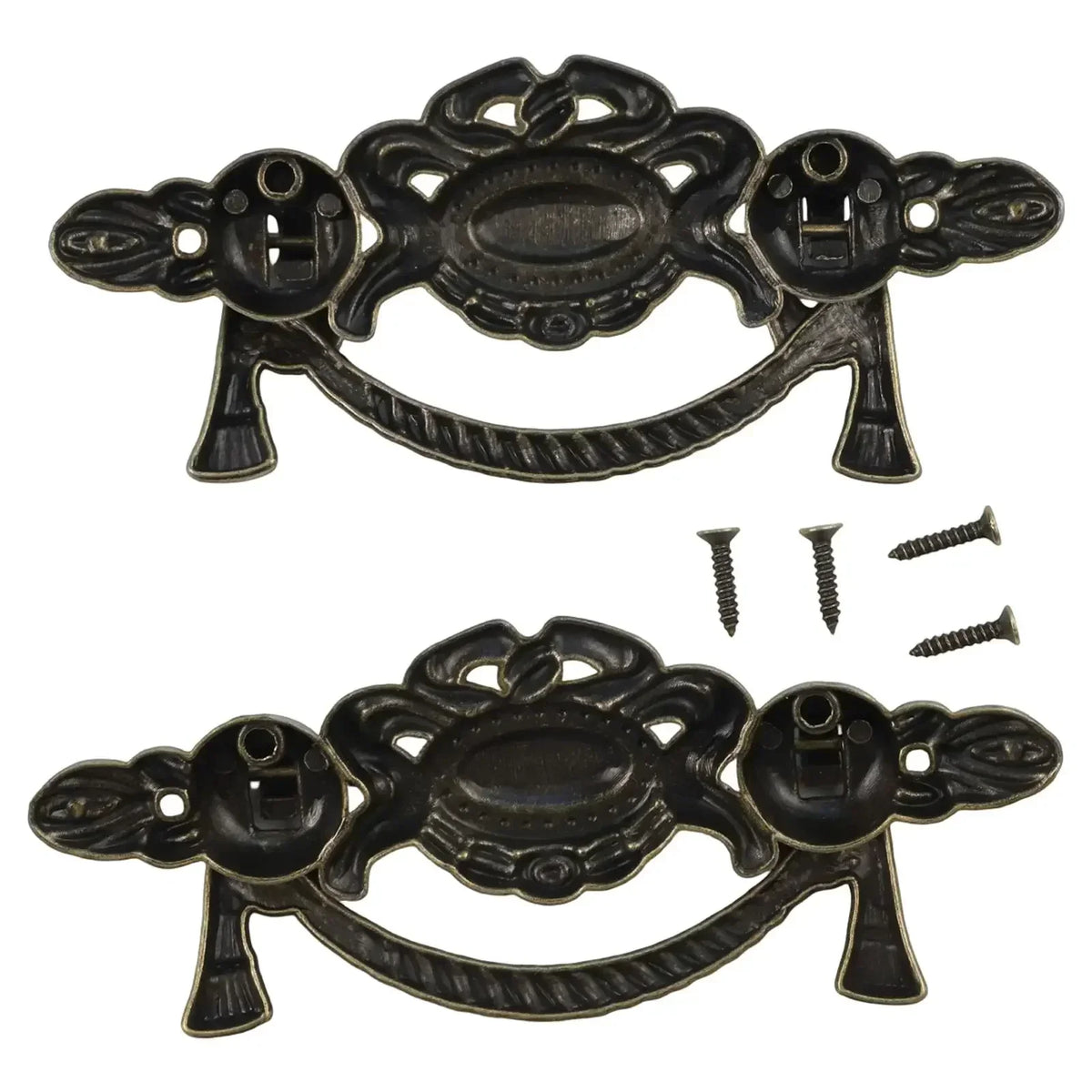 Antique Bronze Zinc Alloy Cabinet Door Handles – 2 Pack