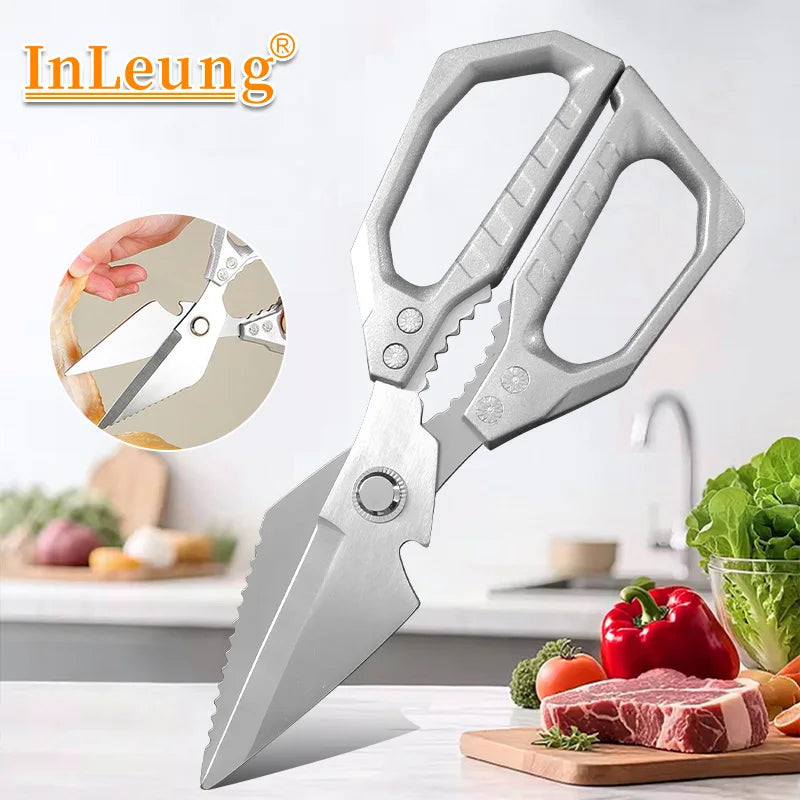 Stainless Steel Kitchen Shears – Chicken, Bone & BBQ Scissors