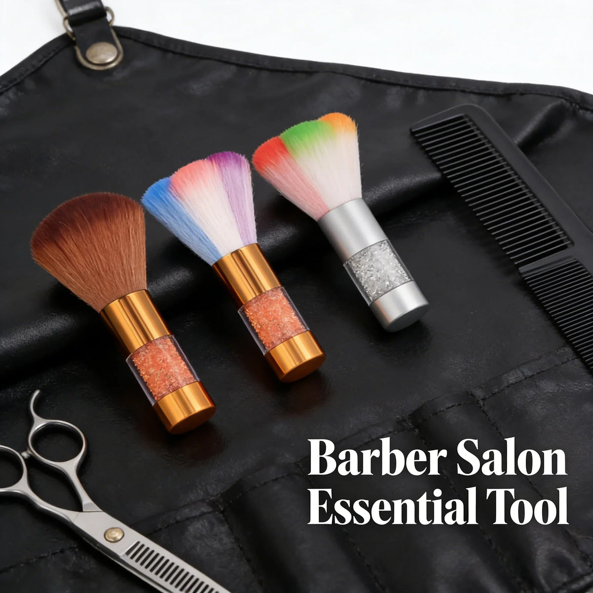 Professional Barber Neck Duster Brush – Crystal Bead Handle