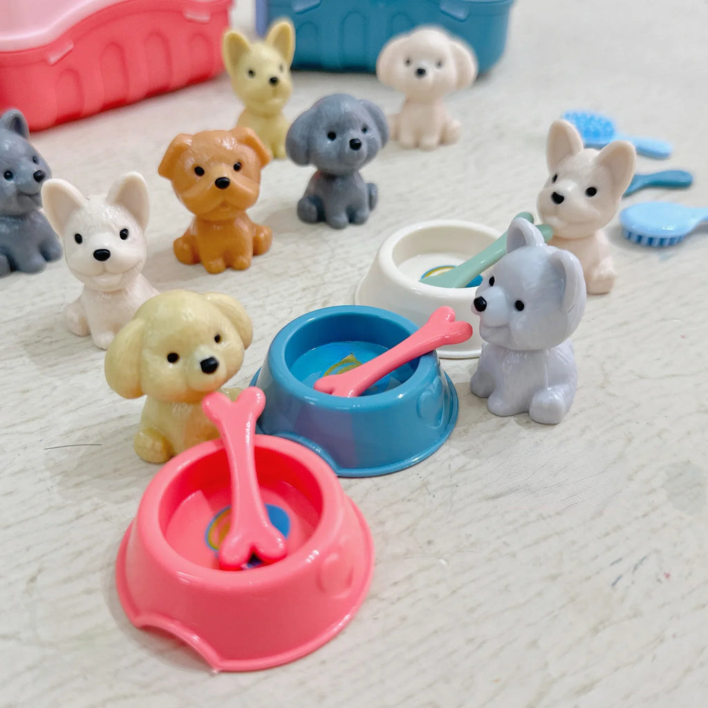 Pretend Play Pet House Playset Cute Mini Dog Role Vet Clinic Toy Kid