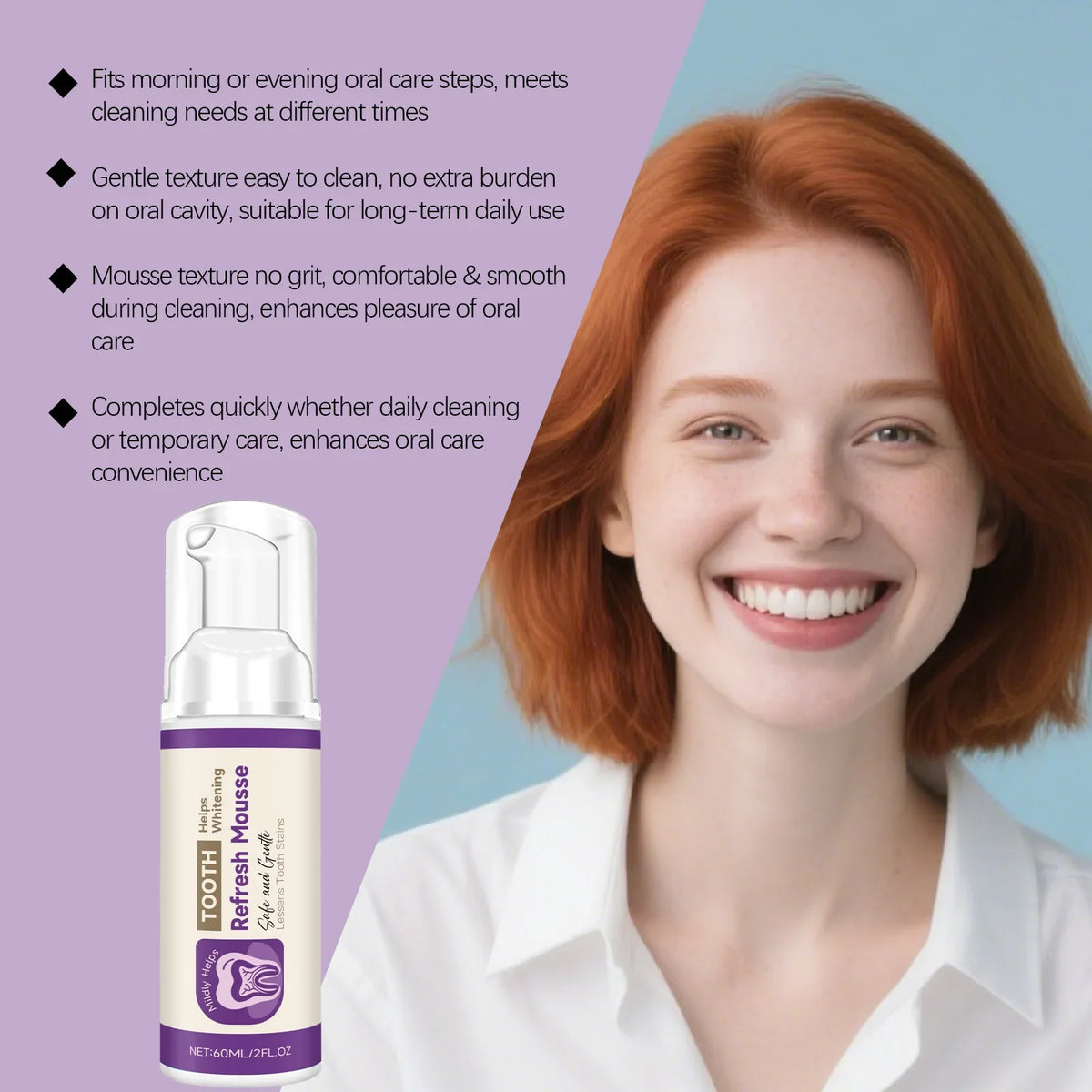 Tooth Freshening Mousse – Whitening & Fresh Breath Care 60ml