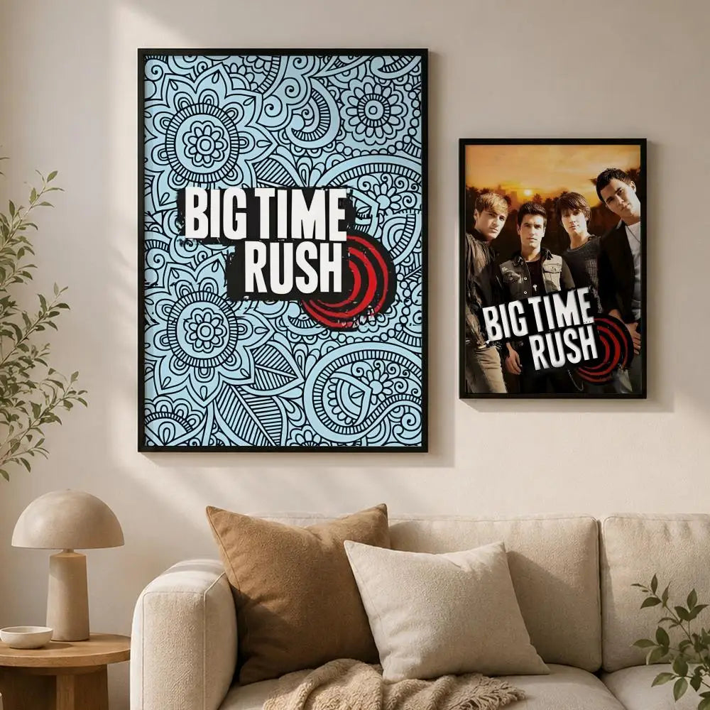 Big Time Rush Waterproof PVC Peel-and-Stick Wall Poster – HD Art