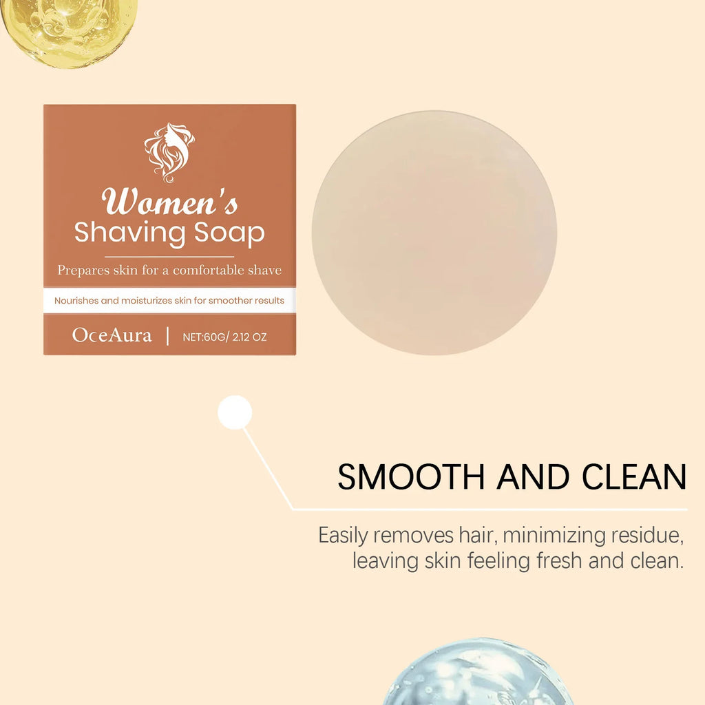 OceAura Women's Moisturizing Shaving Soap | Natural Plant 60g