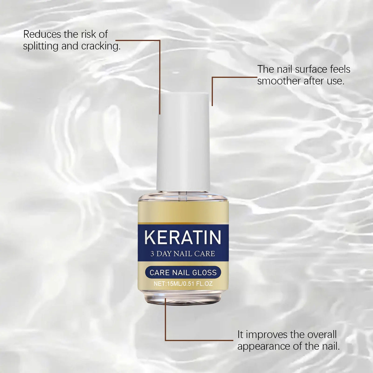 Clear Nail Repair Gel – Base Coat, Strengthening & Gloss Treatment