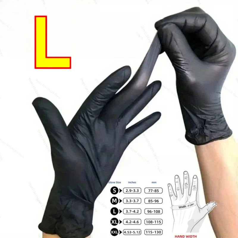 Black Nitrile Disposable Gloves 100 Pack – Powder & Latex Free