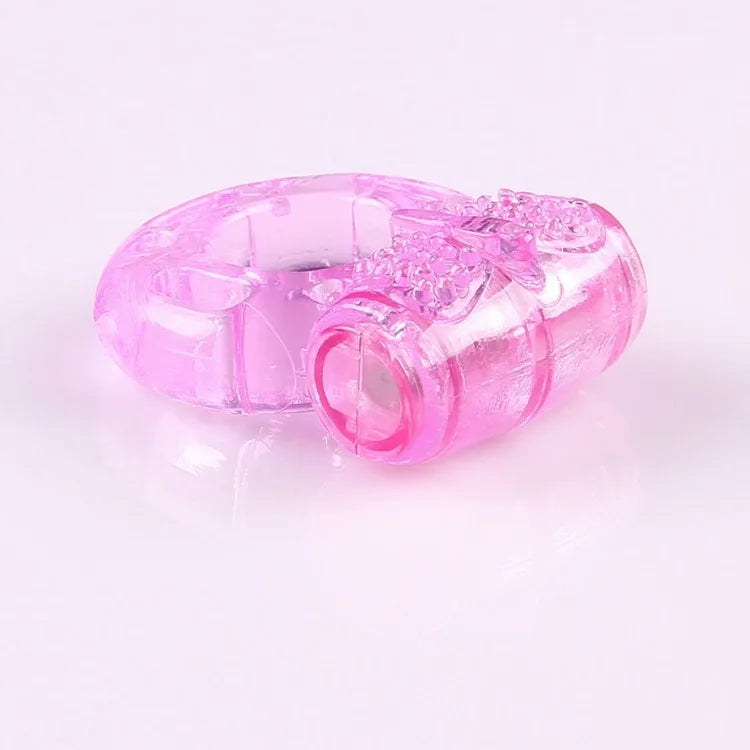 Vibrating Couples Ring Set | Butterfly Crystal Design 2pcs