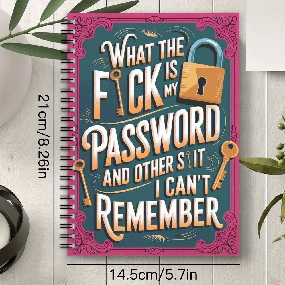 Spiral Password Notebook Logbook Paper Material Internet Website