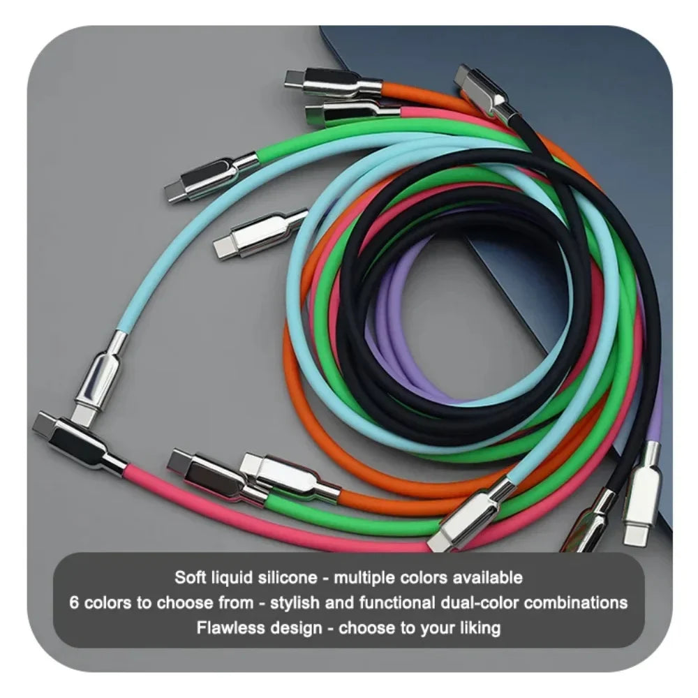240W USB-C to USB-C Fast Charging Liquid Silicone Cable