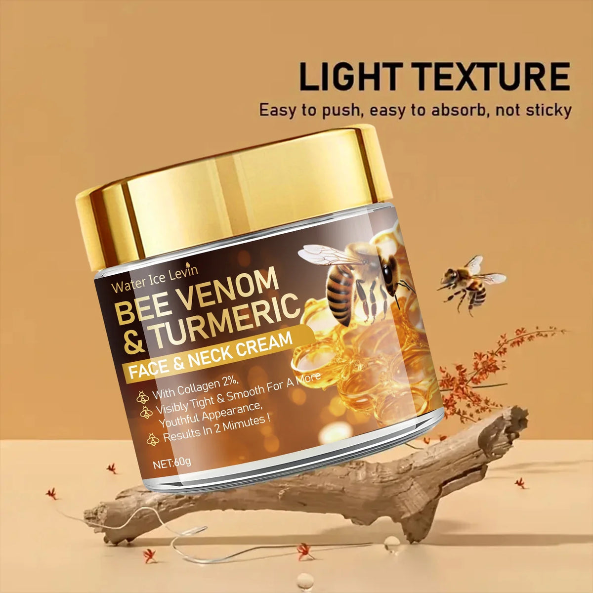 Bee Venom Face Cream – Collagen, Retinol & Turmeric | 60g