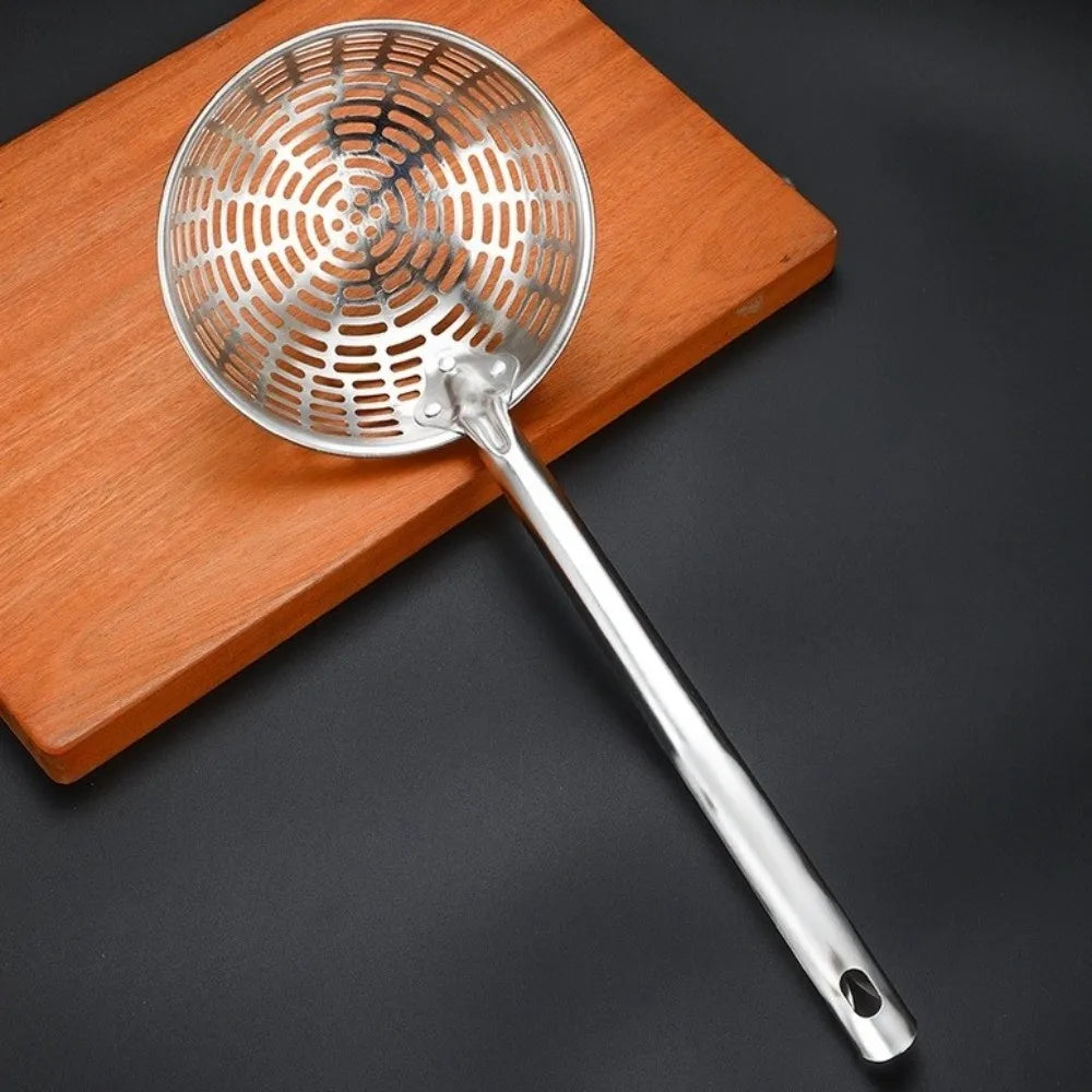 Stainless Steel Long Handle Mesh Skimmer Strainer Spoon