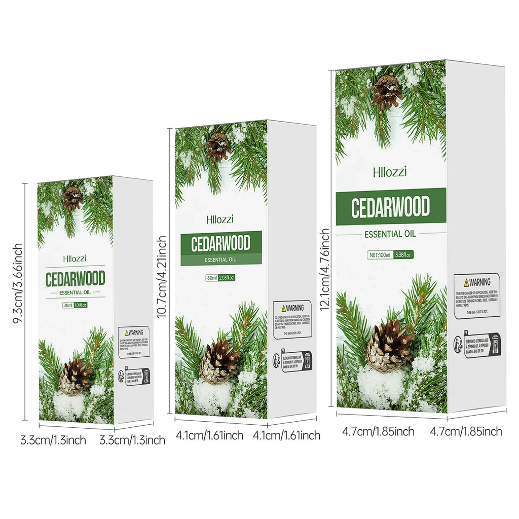 Hllozzi Cedarwood Essential Oil – Pure Aromatherapy Diffuser Oil