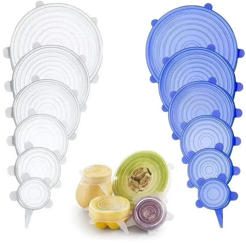 Silicone Stretch Lids Food Bowl Covers Reusable Saving Retractable