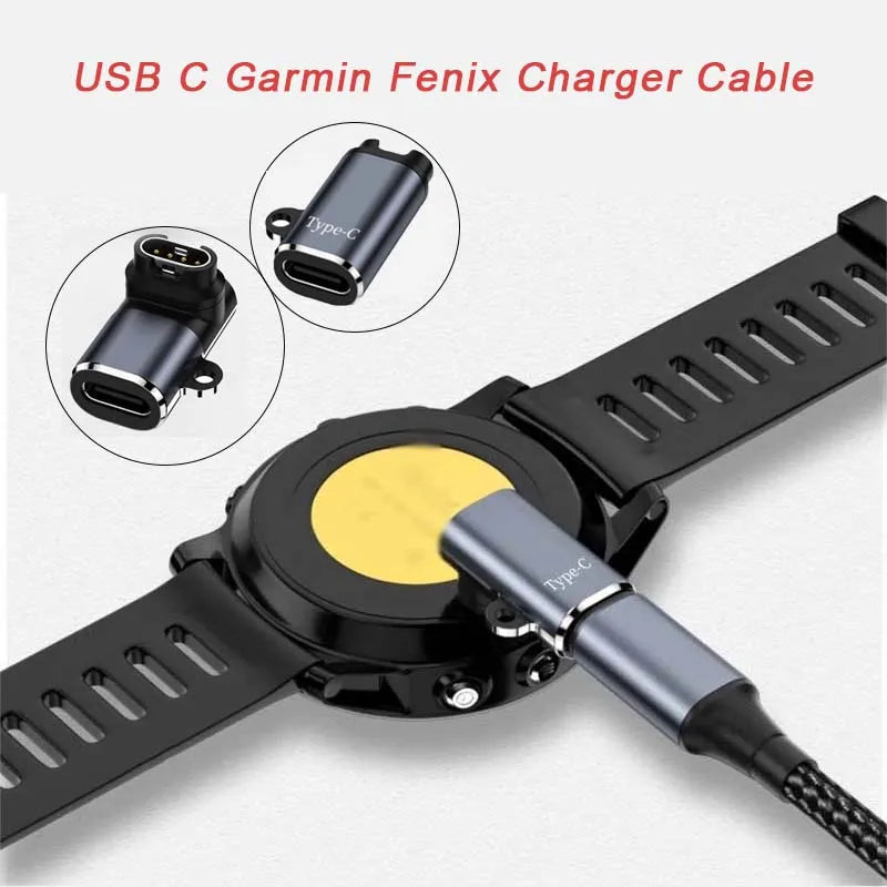 USB-C Charger for Garmin Fenix 8 7 6 Forerunner 955 965