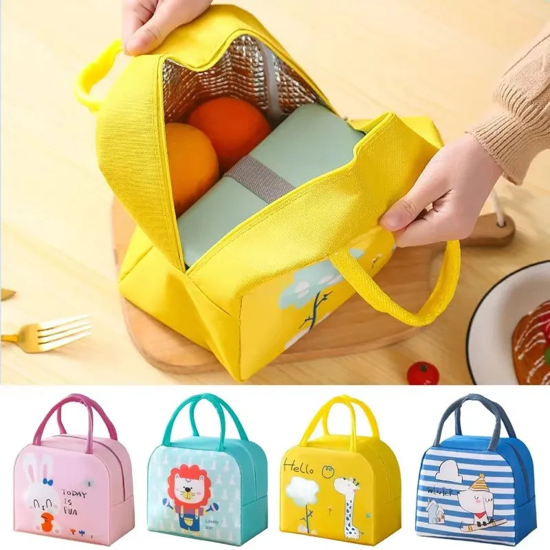 Household Insulated Cartoon Pattern Bento Bag Students Bring Food