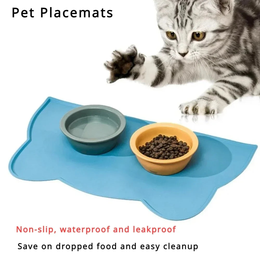 Silicone Non-Slip Pet Feeding Mat for Dogs & Cats